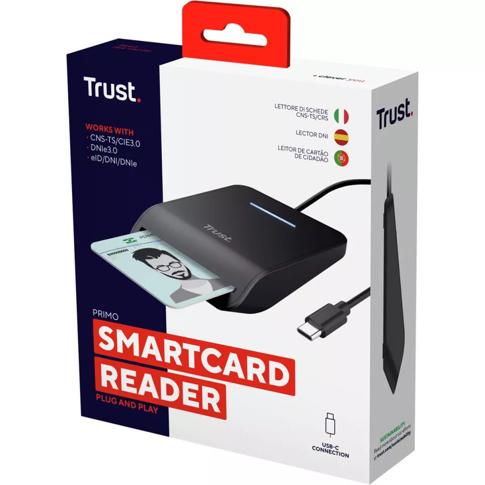 Trust Primo DNI Smartcard eID kaartlezer