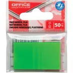 OFFICE products index, 25 x 43 mm, ophangzakje van 50 tabs, groen