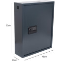 Pavo Magnettag armoire à clés, pour 100 porte-clés, gris foncé