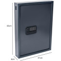 Pavo Magnettag armoire à clés, pour 50 porte-clés, gris foncé