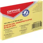 OFFICE products bloc mémo, 76 x 101 mm, 100 feuilles, jaune
