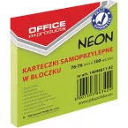 OFFICE products memoblok Neon, 76 x 76 mm, 100 vel, neongroen