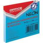 OFFICE products memoblok Neon, 76 x 76 mm, 100 vel, neonblauw