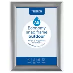 Europel Economy snap frame, waterproof, 25mm profile, A5 size, silver