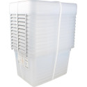 DONAU Home boîte de rangement, 15 litres, transparent