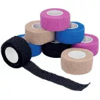 Q-CONNECT bandage pour les doigts, 2,5 cm x 4,5 m, boîte de 8 rouleaux en couleurs assorties