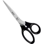 Leitz ciseaux, ft 20 cm, droite en gauche, bouts pointus, inox, noir, blister de 1 pièce