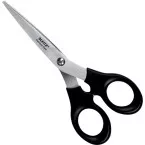 Leitz Scissors, 16.5 cm, Right/Left, Pointed Tips, Stainless Steel, Black, Blister Pack of 1