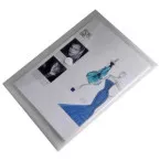 Documentenmap, A4, transparante PP, velcro sluiting, pak van 10 stuks