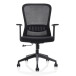 Chaise de bureau ergonomique, base en plastique, noir, paquet de 2 chaises