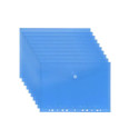 Documentenmap, met velcro sluiting, ft A4, geperforeerd, blauw, pak van 10 stuks