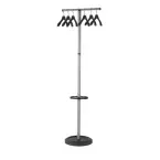 Coat Rack with Stand and 6 Black Hangers