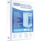 DONAU personaliseerbare ringmap, PP, ft A4, 4 D-ringen van 20 mm, wit