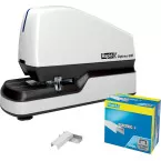 Rapid agrafeuse électrique Optima 60E, sans contact, 60 feuilles, blanc et noir