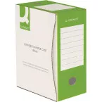 Q-CONNECT boîte à archive, A4, dos 15 cm, en carton de 400 g/m², blanc-vert