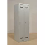 Industriële garderobekast propere industrie, 2 deuren, ft 180 x 60 cm, grijs