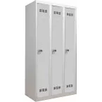 Clean Industrial Locker 3 Doors 180 x 90 cm Gray