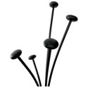 Portemanteau avec porte-parapluies, 5 patères, noir