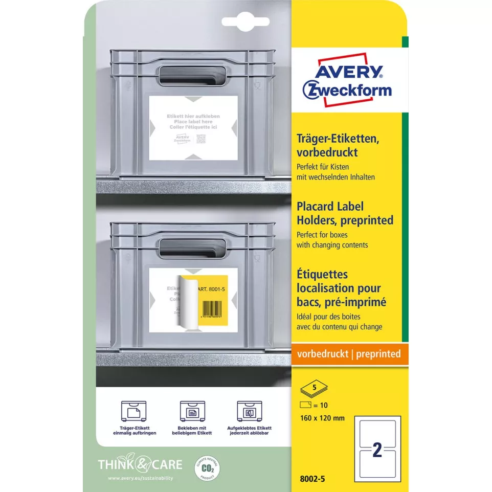 Avery étiquette de positionnement...