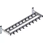 V-part wall-mounted coat rack 19 hooks