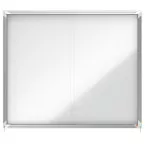 Nobo Premium Plus Magnetic Lockable Notice Board Sliding Door with Lock 15 x A4
