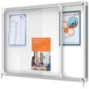 Nobo Premium Plus binnenvitrine, schuifdeuren met hoekslot, magnetisch, 8 x A4