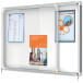 Nobo Premium Plus binnenvitrine, schuifdeuren met hoekslot, magnetisch, 8 x A4