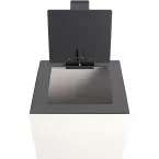 V-Part couvercle à clapet pour poubelle modulaire 85 l et 90 l, gris foncé