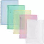 Foldersys A4 Punched Pockets Assorted Colors Pack of 10