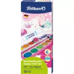 Pelikan boîte de couleurs gouaches 735/K12V, rose pailleté, 12 godets