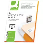 Q-Connect Multipurpose Labels White Rounded Corners 38.1 x 21.2 mm 100 Sheets 65 Labels per Sheet