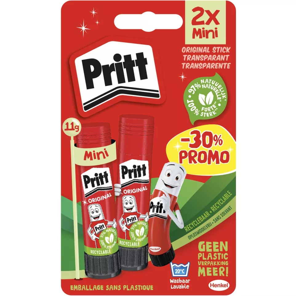 Pritt plakstift, 11 g, blister van 2...
