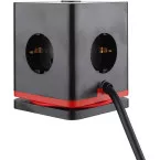 IOIO douille SW1000 avec 3 prises et 3 ports USB, cube, noir