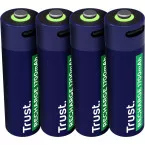 Trust USB-C AA Rechargeable Batteries 4-Pack