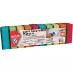 OFFICE products éponge à récurer, 4,6 x 7,4 cm, paquet de 10 pièces en couleurs assorties