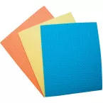 OFFICE products lavettes éponges, 16 x 18 cm, couleurs assorties, paquet de 3 pièces