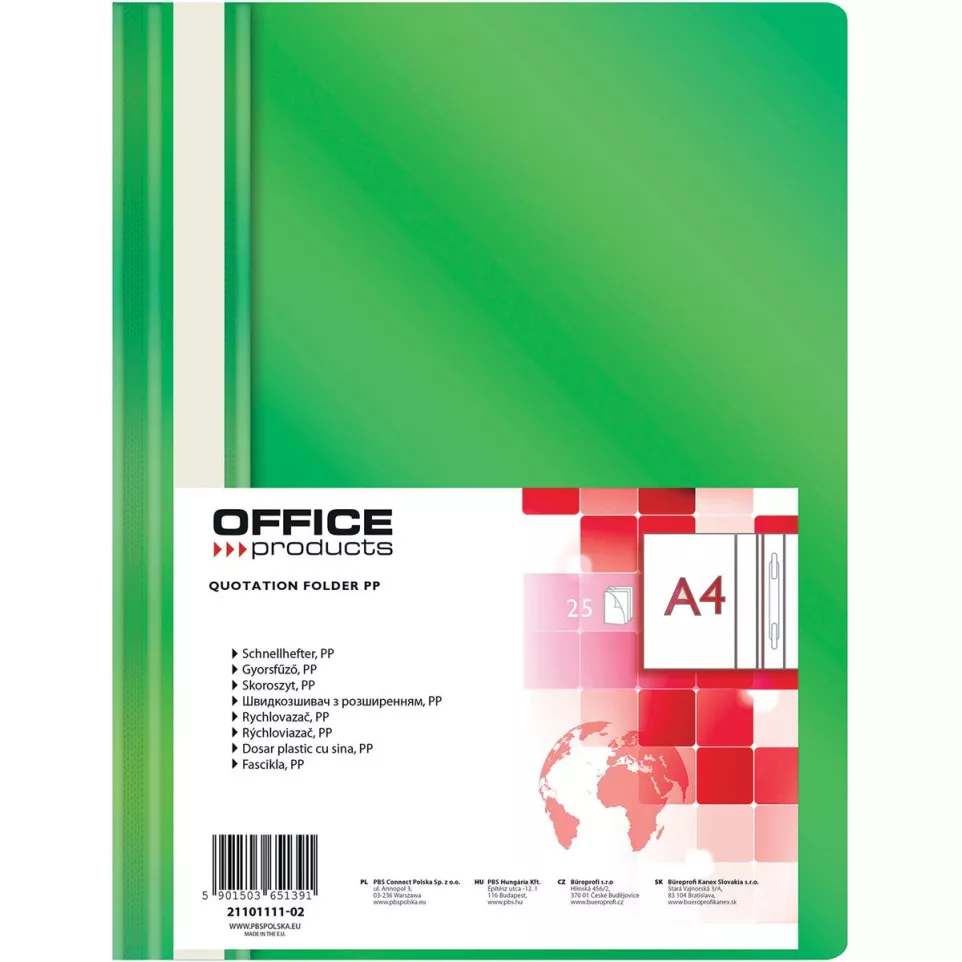OFFICE products quotation file, green