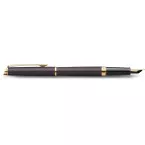 Waterman Hémisphère Metalic stylo plume, fin, noir GT, giftbox