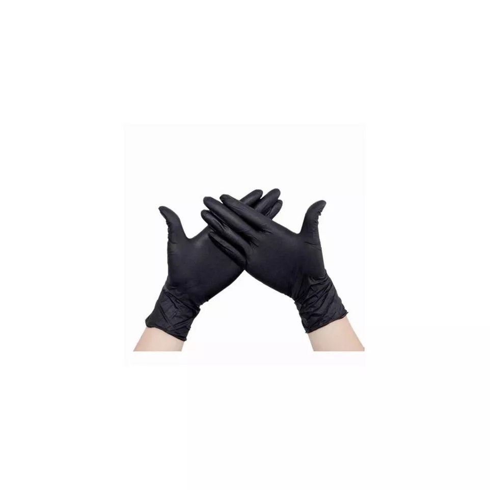 Gants en nitril, small, noir, paquet...