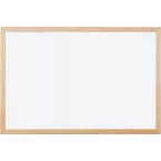 Q-CONNECT tableau blanc, avec cadre en bois, melamine, 120 x 90 cm