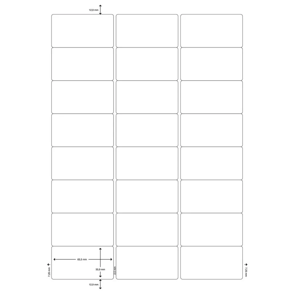 Q-CONNECT étiquettes, blanc, coins...