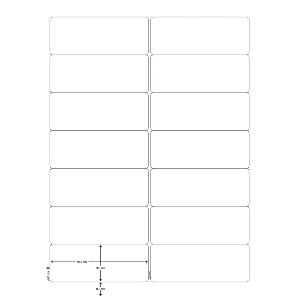 Q-CONNECT étiquettes, blanc, coins...