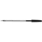 Q-CONNECT stylo bille, avec capuchon, 0,7 mm, pointe moyenne, noir, boîte de 50 pièces