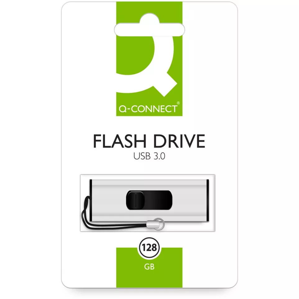 Q-CONNECT USB stick 3.0, zilver, 128 GB