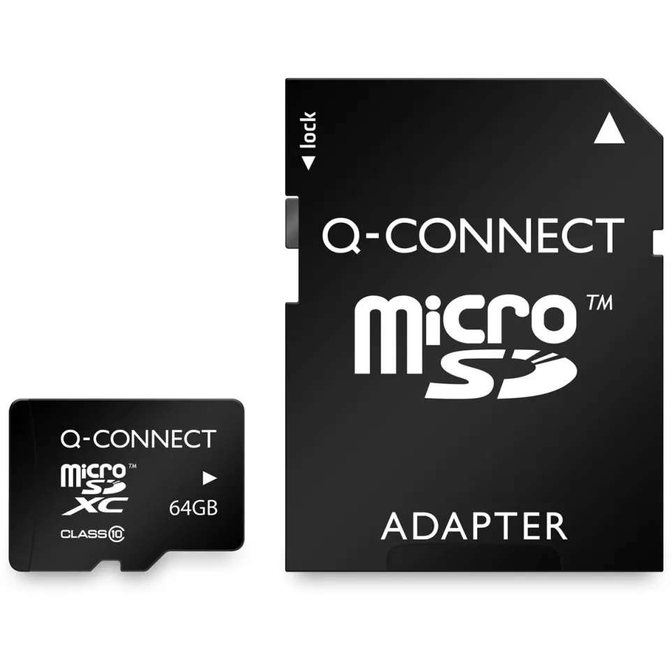 Q-Connect 64GB MicroSD Card with SD...