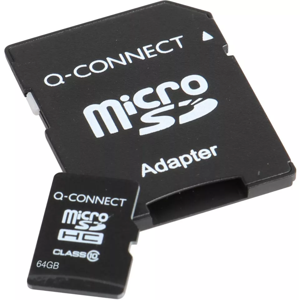 Q-Connect 64GB MicroSD Card with SD...