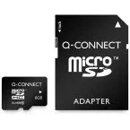 Q-CONNECT micro SD carte mémoire, avec adpatateur SD, 8 Go
