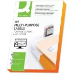 Q-Connect White Labels Square Corners 210 x 148.5 mm 200 Sheets 2 Labels Per Sheet