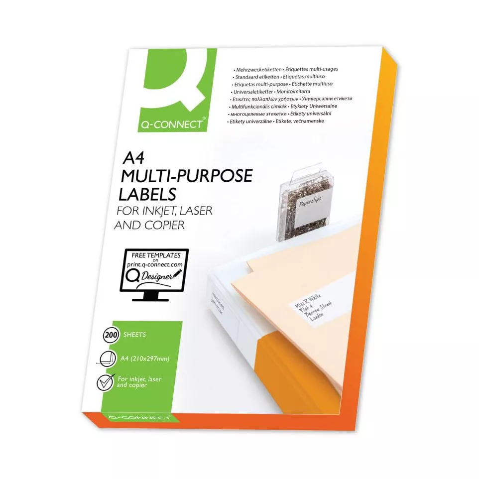 Q-CONNECt étiquettes, blanc, coins...