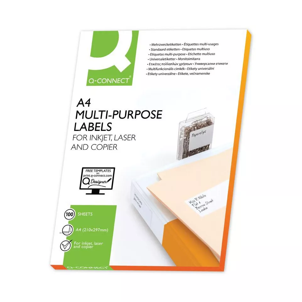 Q-CONNECT étiquettes, blanc, coins...